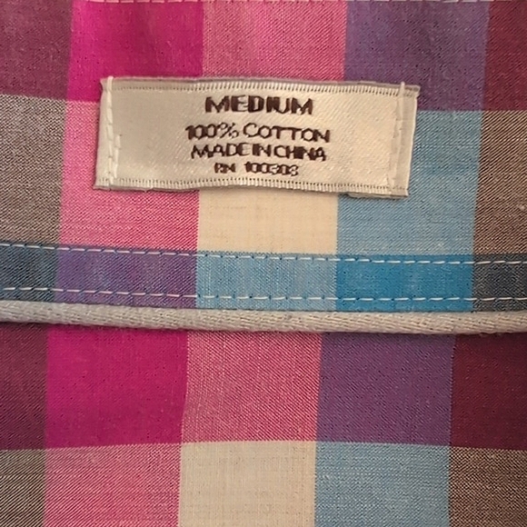 Peter Millar Mens Med Long Sleeve Button Down Shirt Plaid Preppy Office Casual - Picture 7 of 8